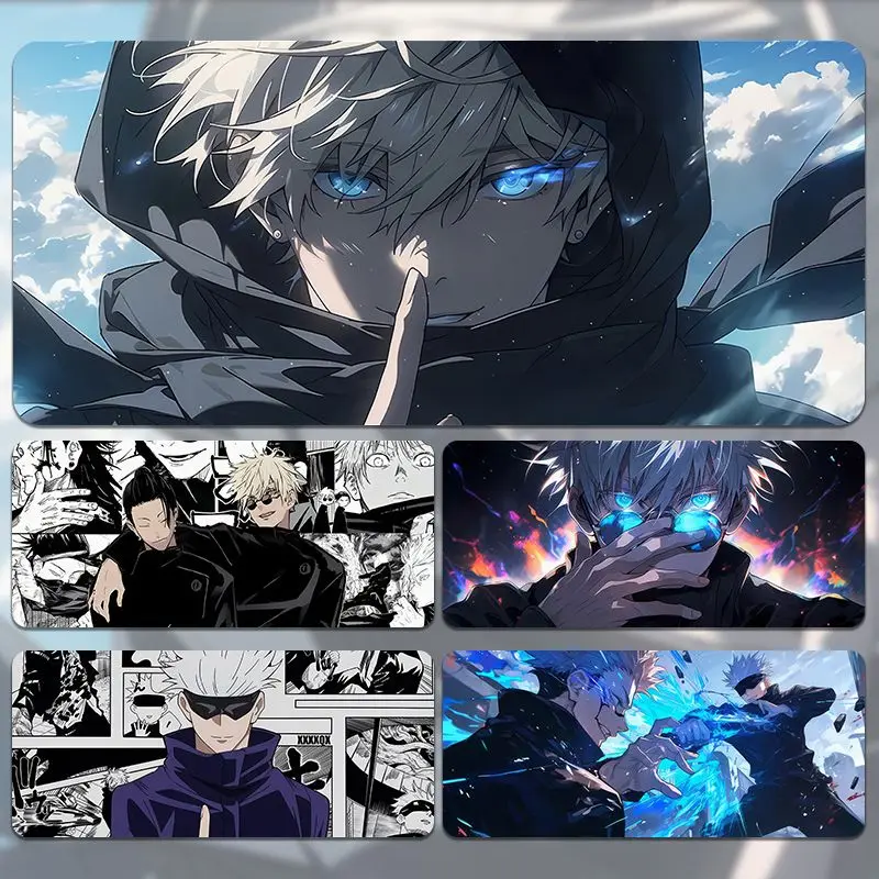 Коврик для мыши в стиле аниме дзюдзюцу кайсен Gojō Satoru, милый нескользящий настольный коврик, игровой коврик для мыши, геймерский коврик для мыши с HD принтом, игровые коврики для клавиатуры