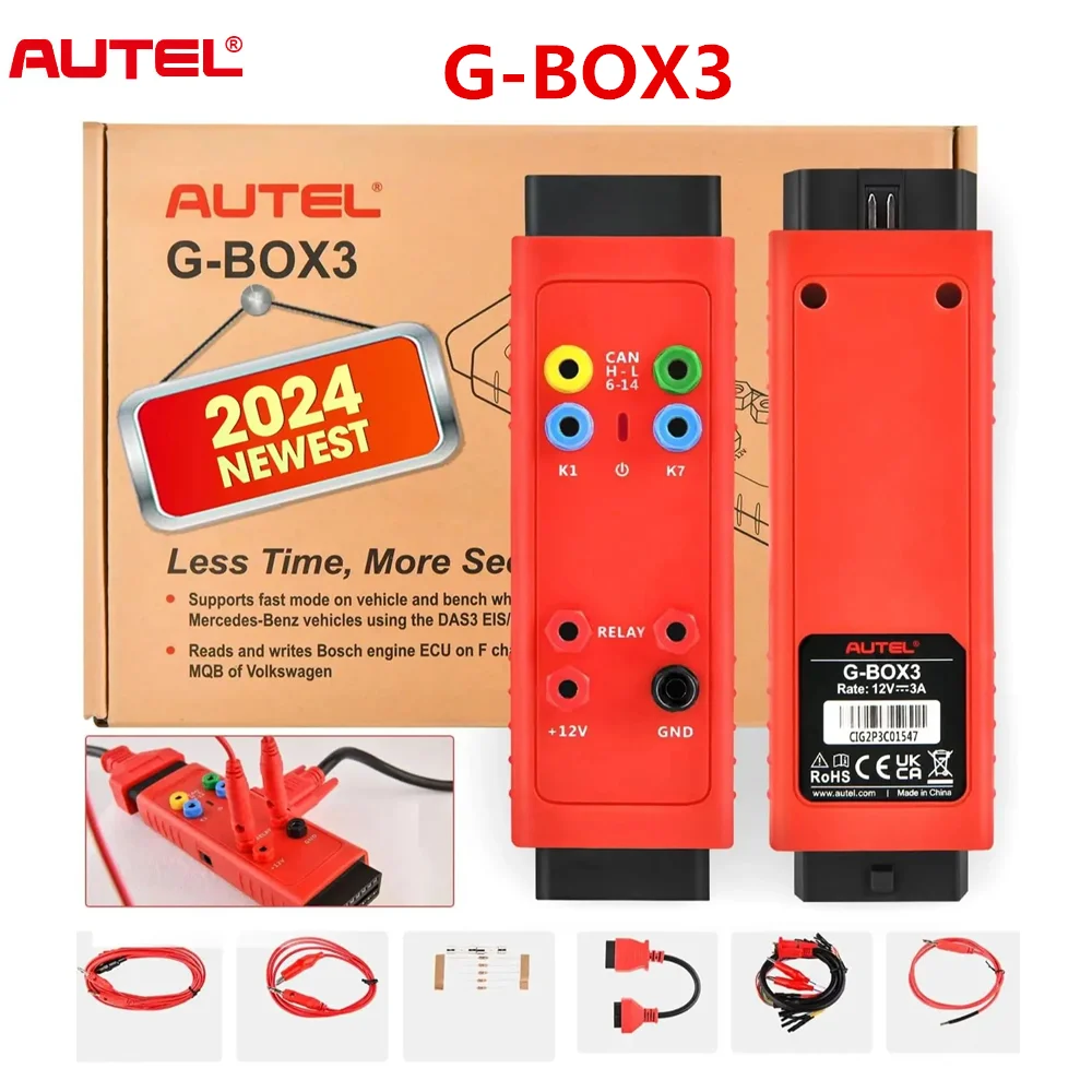 Autel GBOX3 Key Programming Tool G-BOX3 For Mercedes-Benz BMW Toyota 4A All Key Lost Work With Autel IM Series Key Programmer