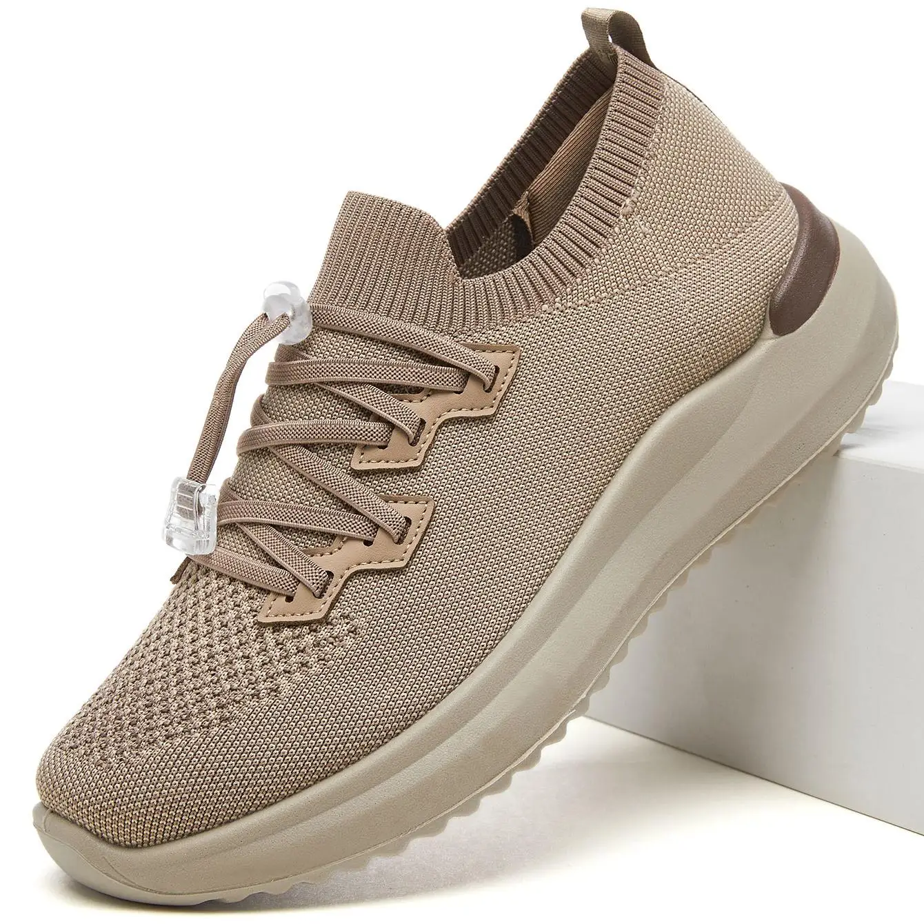 Desai Men's 2026 Autumn Drawstring Mesh Sneakers Non-slip Thick Sole Lightweight Men's Sneakers And Casual Shoes For Outdoor