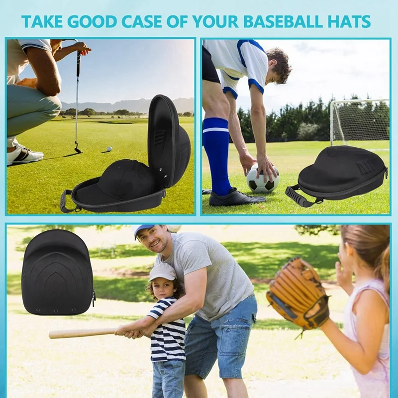 Hard Hat Case For Baseball Caps,Hat Carrier Travel Case And Adjustable Shoulder Strap,Hat Organizer Holder Bag