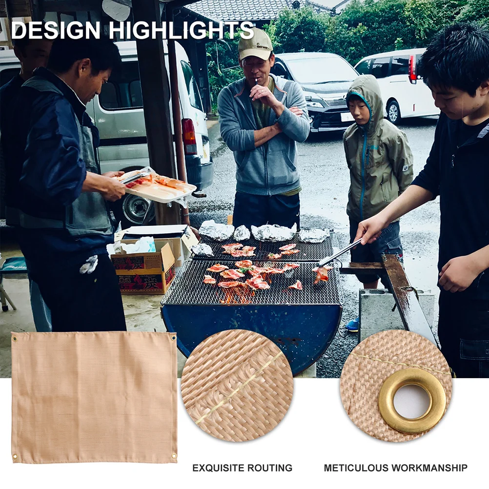 1Pcs Fire Blanket Fireproof Mat Flame Retardant Insulation Blanket Heat Resistant for Kitchen Camping Car Outdoor