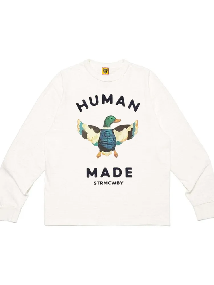 Human Made Duck Long Sleeve T Shirt Loose Unisex Streetwear