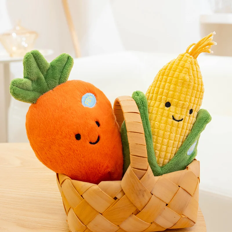 1Pc 20cm Kawaii Vegetables Plush Toy Lovely Mushrooms Carrot Corn Pumpkin Broccoli Stuffed Soft Plant Doll Birthday Decoration