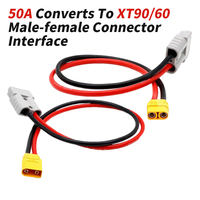 Anderson 50A Plug to XT90/60 Connecrtor Cable XT60 Male Female High Current Electric Vehicle Charging/Discharging Socket Wire