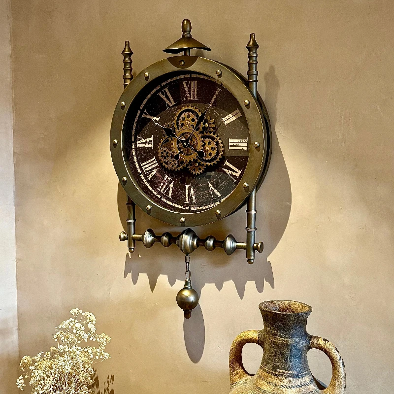 Round Elegant Wall Clock Fashion Japanese Style Design Aesthetic Digital Wall Clock Bedroom Relojes De Pared Home Decor Items