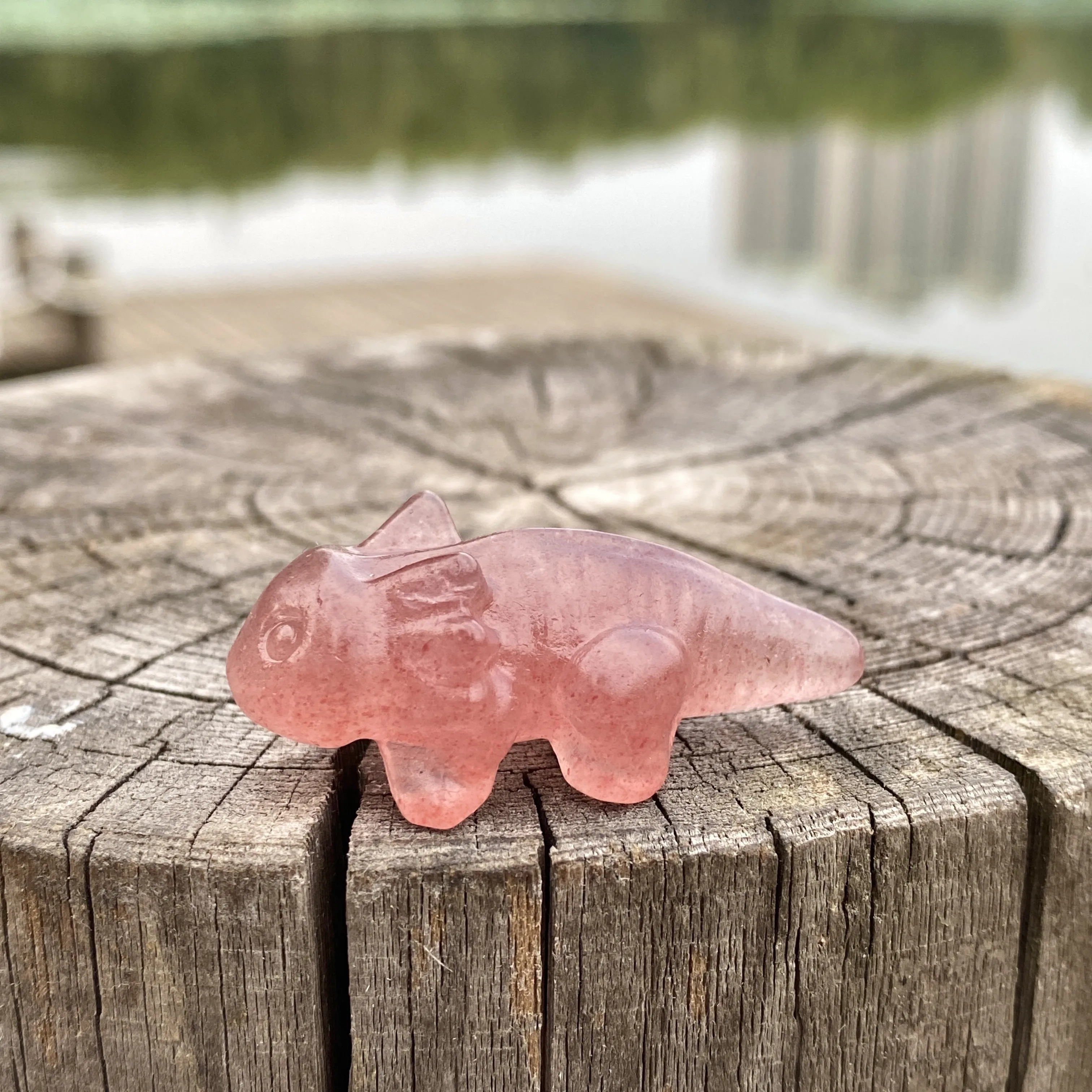 Natural Mineral Crystal Axolotl Carvings Gemstone Salamander Cub Carving Decompression Crystals Carving For Home Office Decor