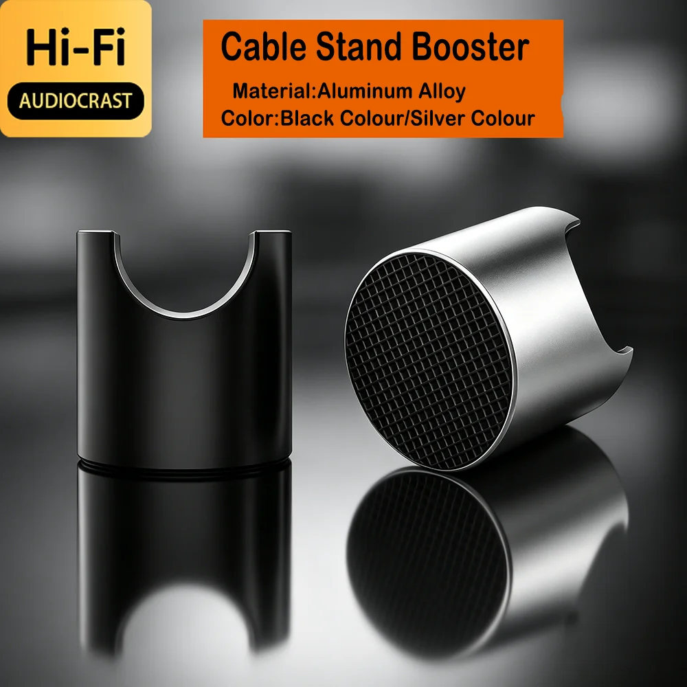 Aluminiumlegierung Kabelheber Anti-Vibrations-Halter Stoßdämpfende Ablage Anti-Resonanz-Stützplatte für HiFi-Lautsprecher-Stromkabel