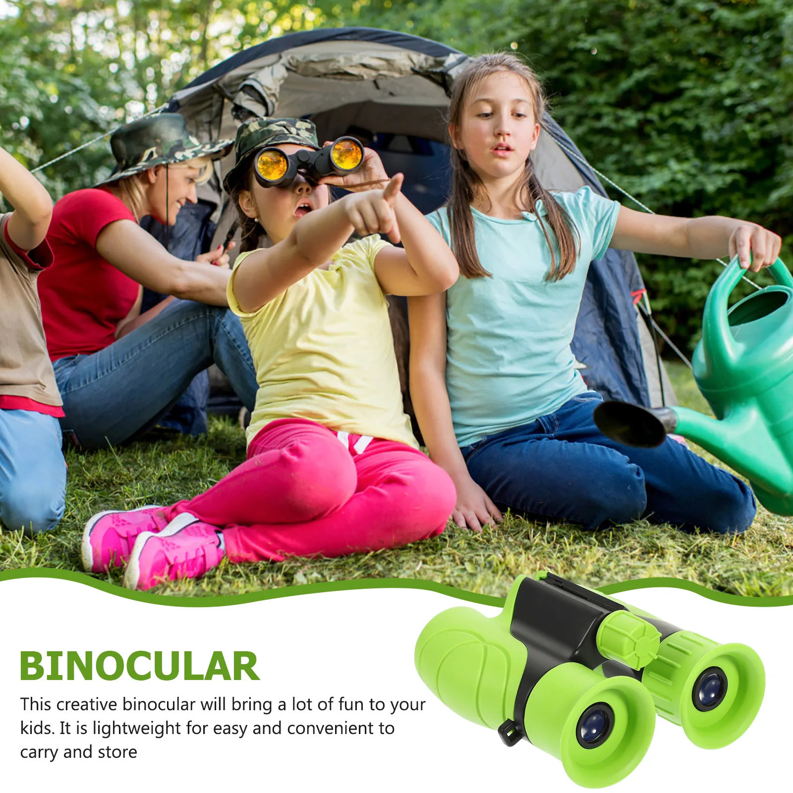 

Mini Telescope Kids Travel Toys Portable Camping for Green Abs Child Outdoor