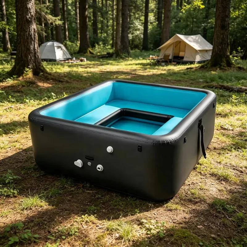 Wear-resistant adult inflatable pool, heavy-duty inflatable drip-slit pool, suitable for backyard and camping party rentals