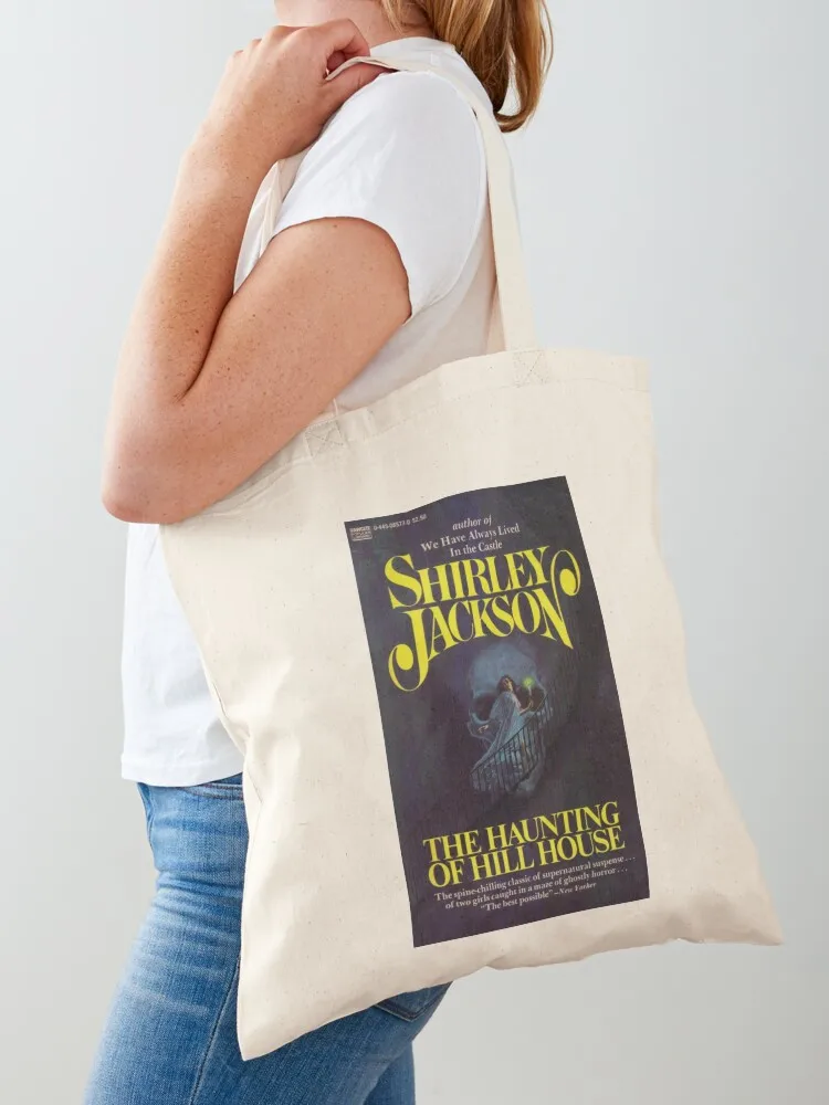 

Сумка-шоппер с винтажным дизайном обложки книги «Призраки Хиллхауса» Ширли Джексон, большая сумка для мужчин