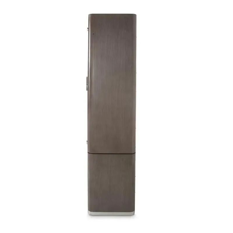 Slate Display Case with Glass Doors Elegant Storage Solution for Home or Office Use