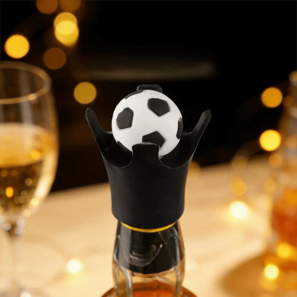 Silicone Soccer Wine Bottle Stopper Leak-Proof Dust-Proof Football Wine Bottle Sealed Cap Durable Flexible