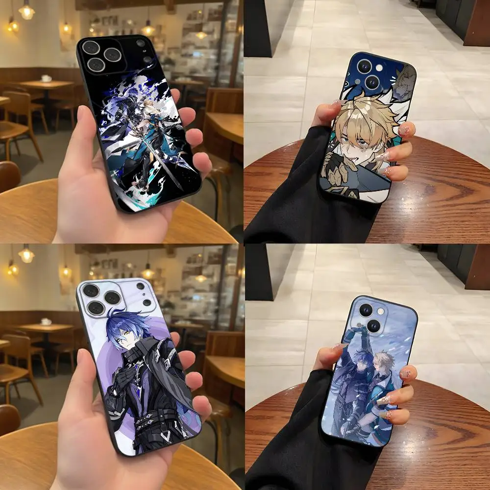 

Varka Flins Varflins Black Soft Cover Phone Case For iPhone 17,16,15,14,13,12,11,Pro,Max,Plus