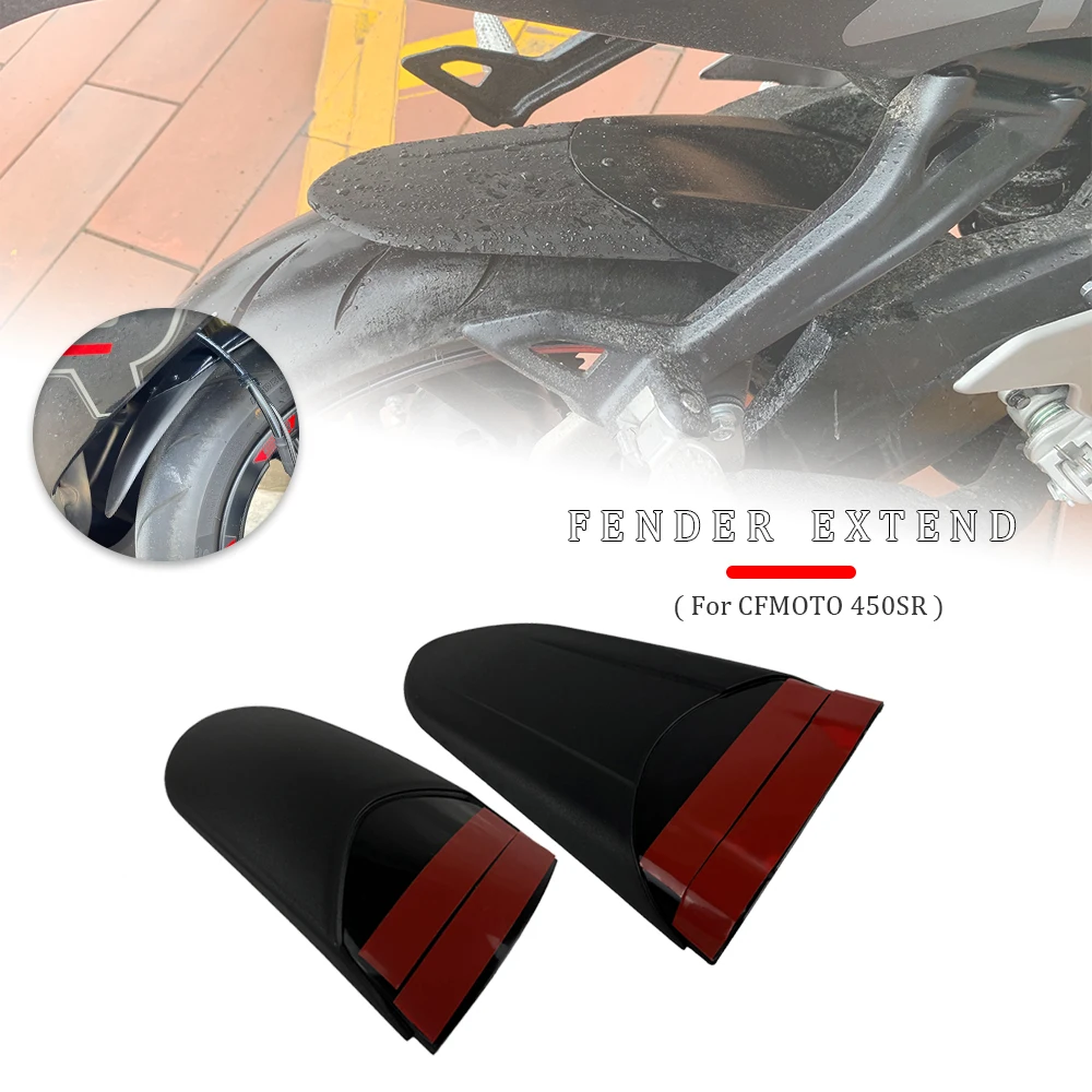 For CFMOTO CF MOTO 450SR 450SS 450 SR SS Front Rear Fender Extend Mudguard Extender Splash Guard ABS Fairing Injection Molding