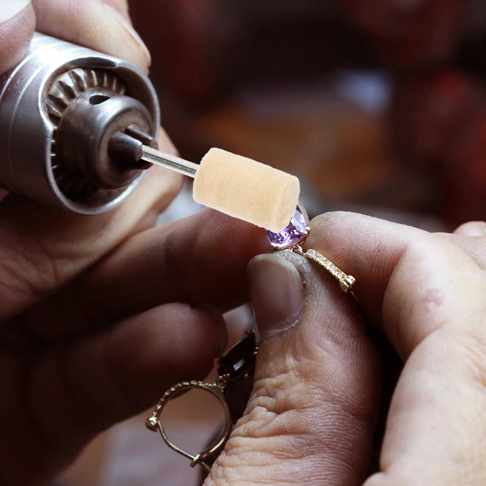 

12Pcs Polishing Wheel Wool Buffing Heads 12mm Durable Felt Polishing Bits for Jewelry Watch Nail Grinding Tools