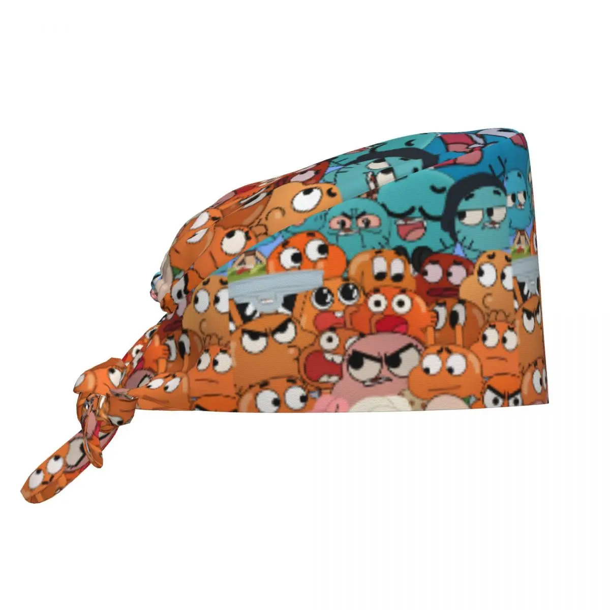 Scrub Caps Gumballs And Darwins Krankenschwestermütze, Unisex, stilvolle medizinische Mütze, verstellbare Arbeitsmütze für langes Haar