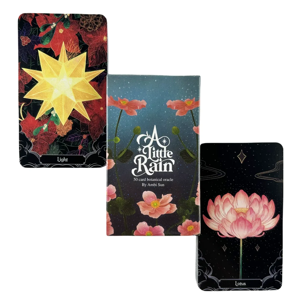 A Little Rain Botanical Oracle card Leisure Party Table Game High Quality Fortune-telling Prophecy Tarot Deck