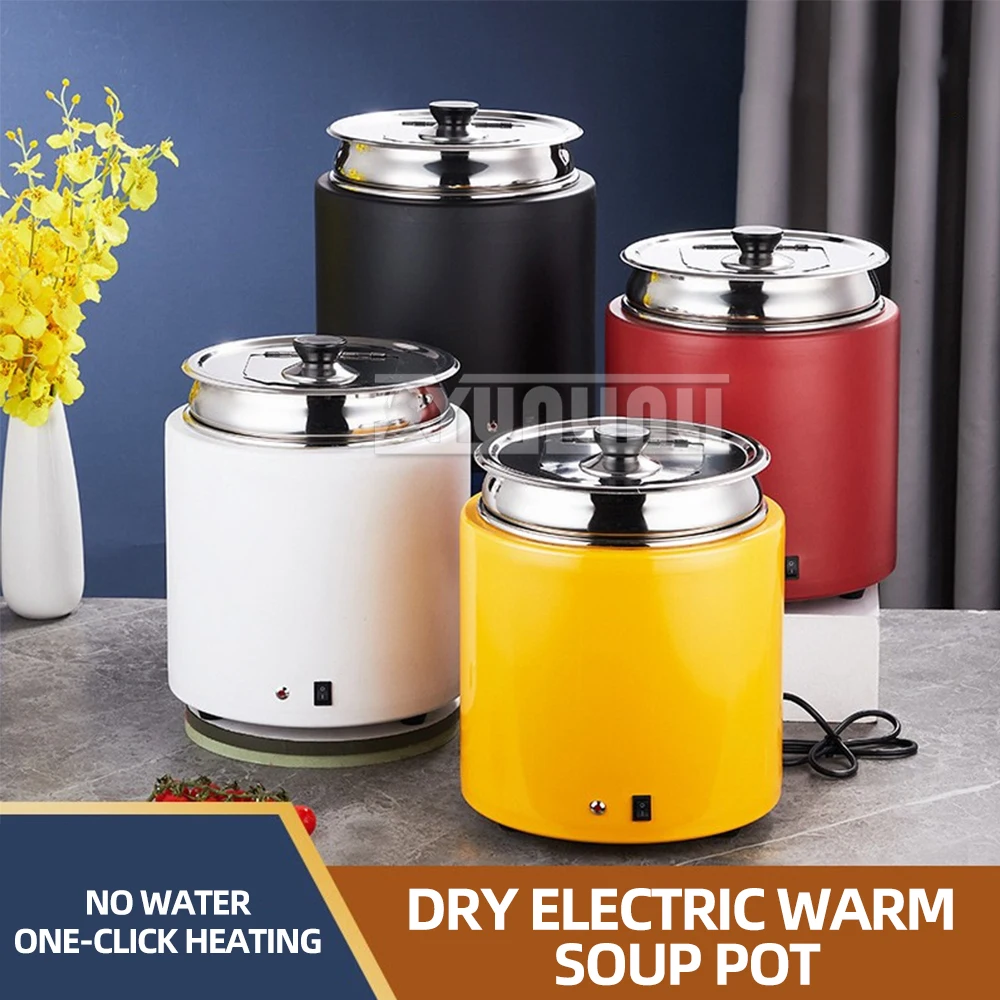 

Stainless Steel Electric Food Warming Pot Hotel Buffet Soup Pot Kitchen Appliance Thermostatic Heating