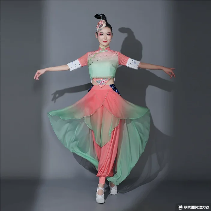 

Classical Dance Performance Costumes, Graceful Women, Folk Yangko, Tea Picking Dance