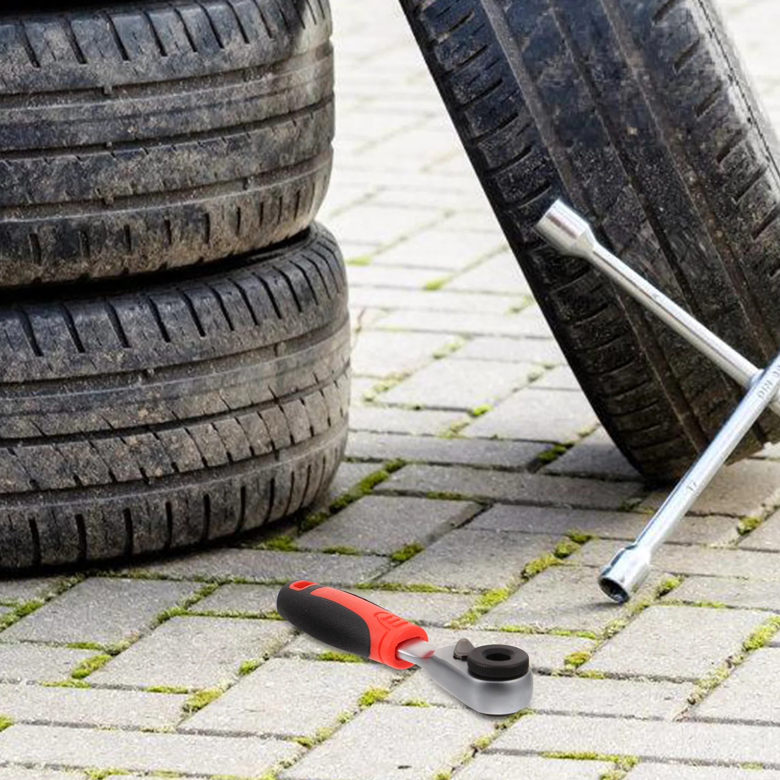 

Ratchet Wrench Compact Mini Quick Tool for Automotive Brake Repair with High Strength CRV Steel Ergonomic Handle