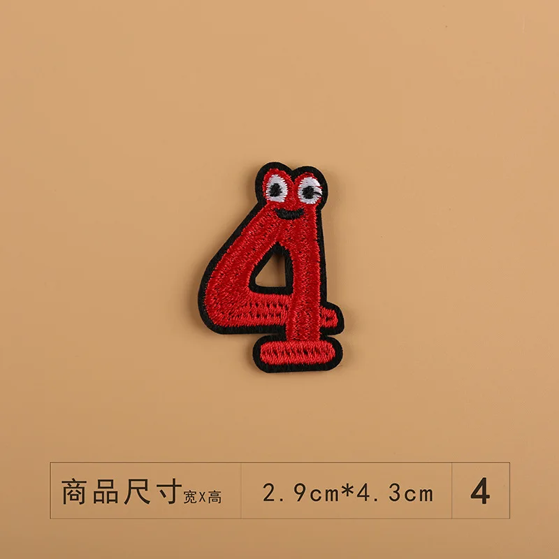 10 Stück Augenzahl Anime Nähen Eisen auf Patches für Kleidung süße bestickte Jacke Aufkleber Pack Mädchen Kinder DIY Stoff Lot thermisch – Detail 4