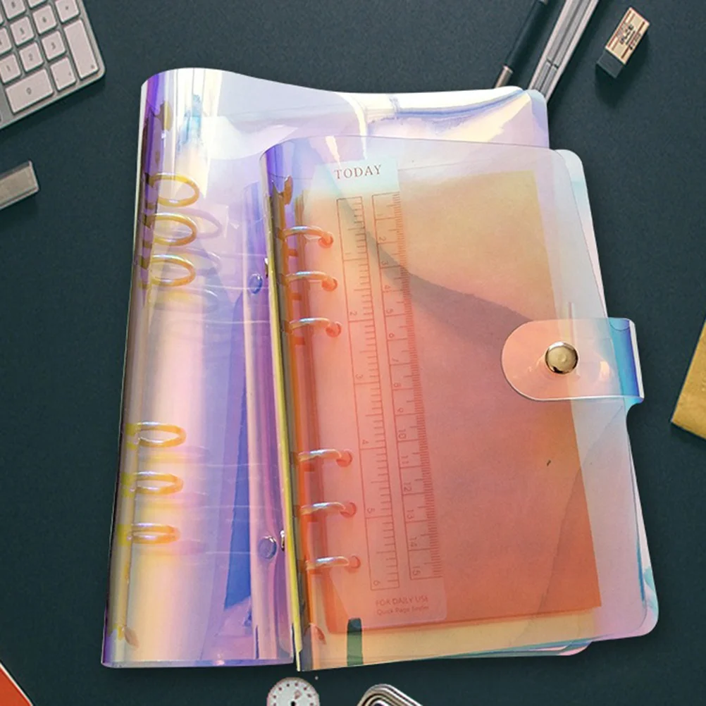 الملونة فضفاضة ورقة الموثق قسط بولي كلوريد الفينيل مجلد ملفات شفافة للمدرسة مكتب الأعمال الفولاذ المقاوم للصدأ كليب المحمولة