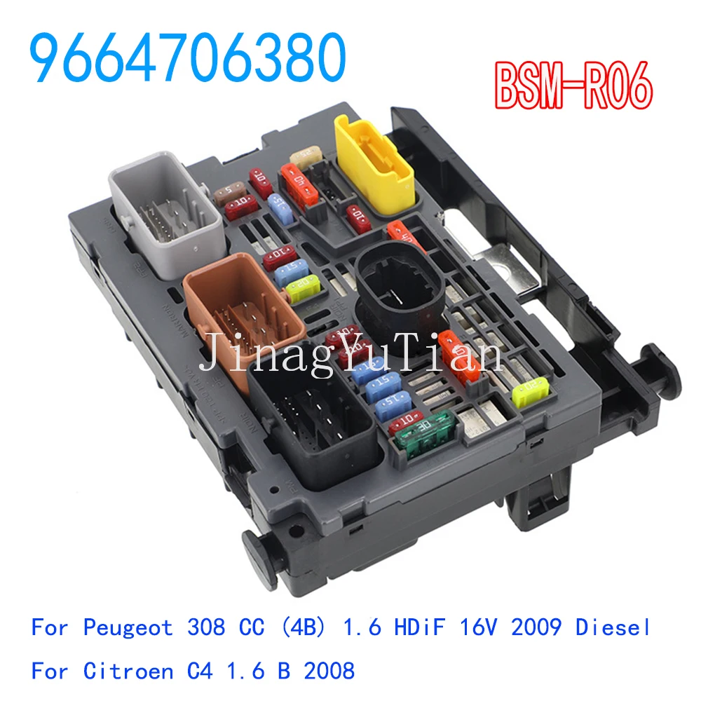 9664706380 BSM-R06 para Peugeot 308 2007-2009 16V VTI HDI para Citroen C4 1.6B 2008 Unidad de Control de caja de fusibles piezas de repuesto BSI