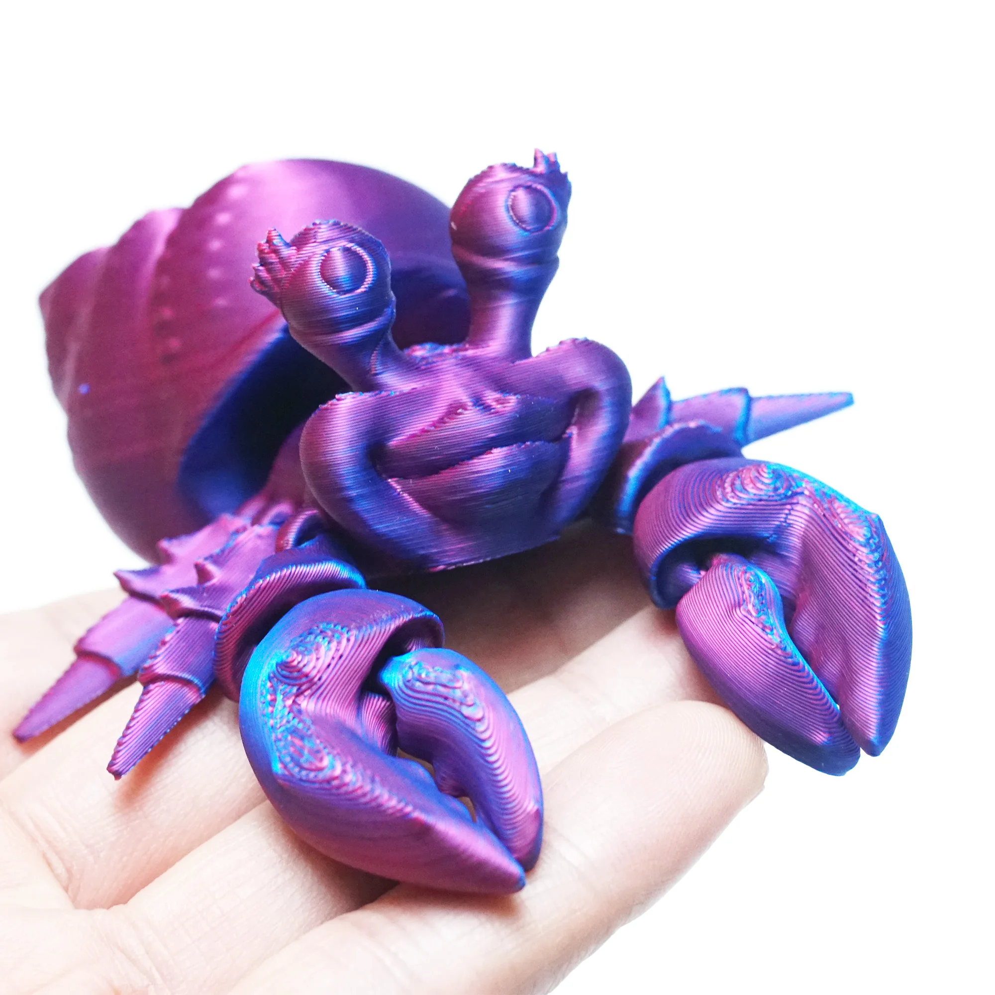 3D printed hermit crabs, animal toys, home, room, car decorations, desktop decorations, and free movement of joints