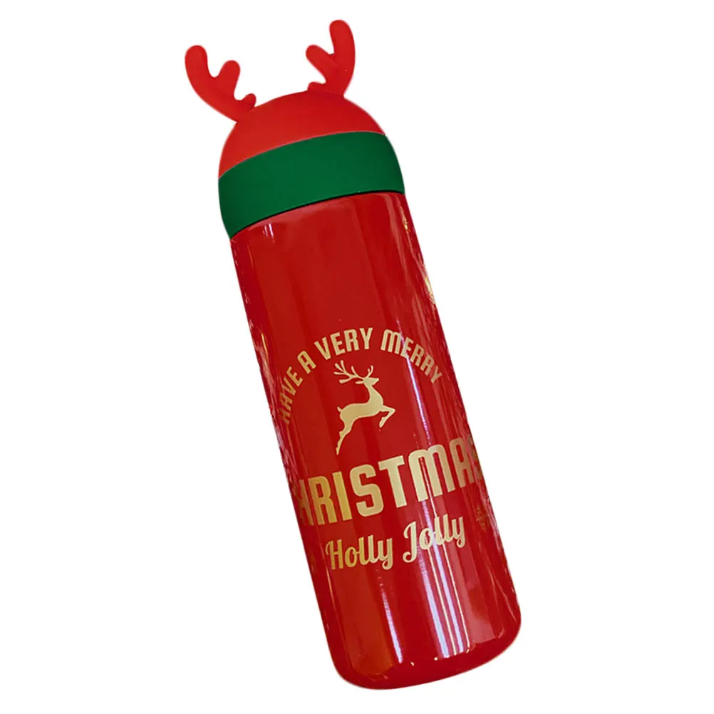 

1Pcs Reindeer Stainless Steel Cup Lovely Shape Great Texture Workmanship Christmas Vacuum Flask for Lovers Christmas Vacuum Cup