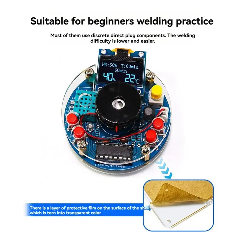 B50B-5X USB Humidifier Electronic DIY Welding Kit Circuit Board OLED Display Temperature And Humidity Atomizer DIY Parts