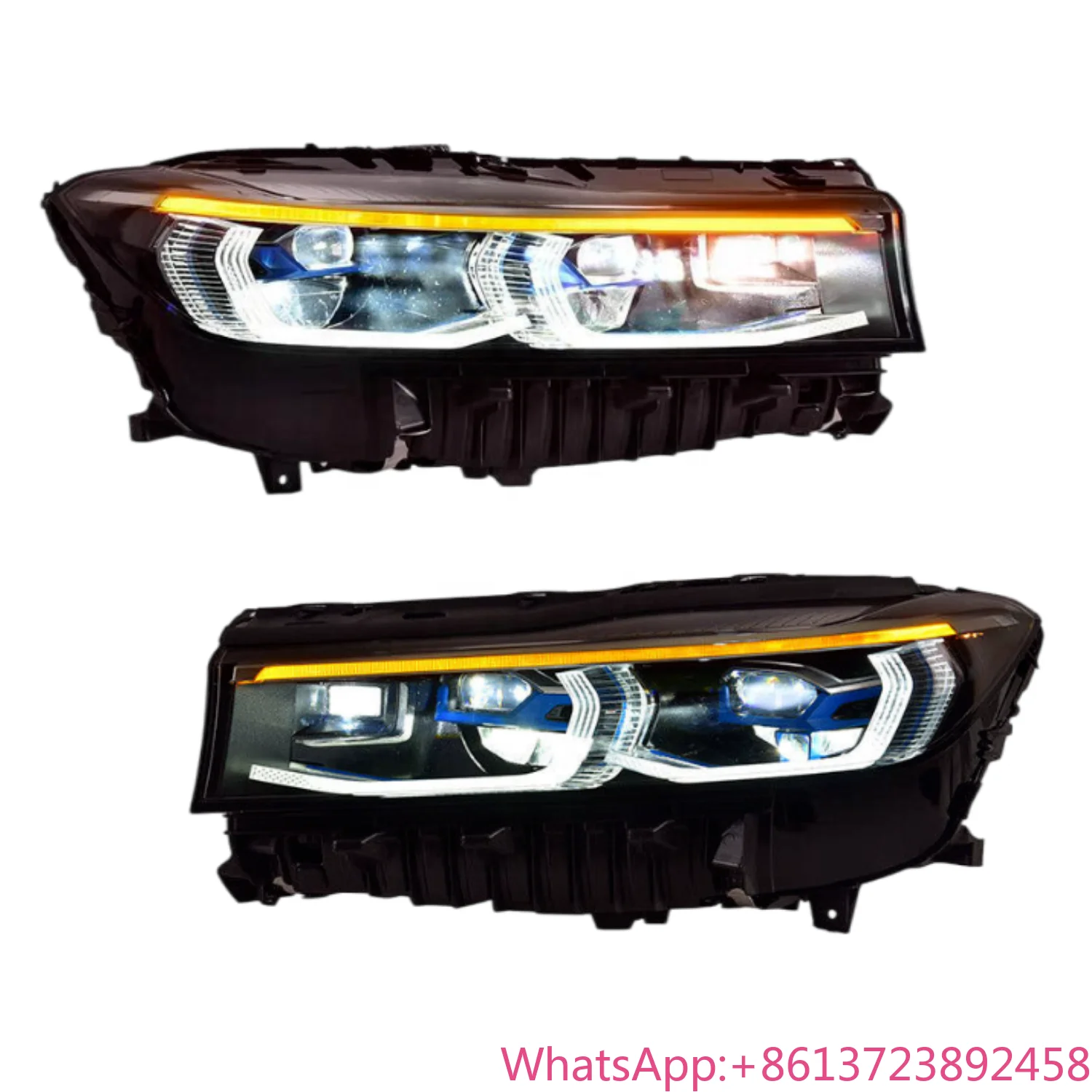 

7 Series F01 F02 G12 G11 2009-2019 LED Laser Modified Headlight DRL Upgrade Front Lamp Turn Signal Angel Eye for BMW