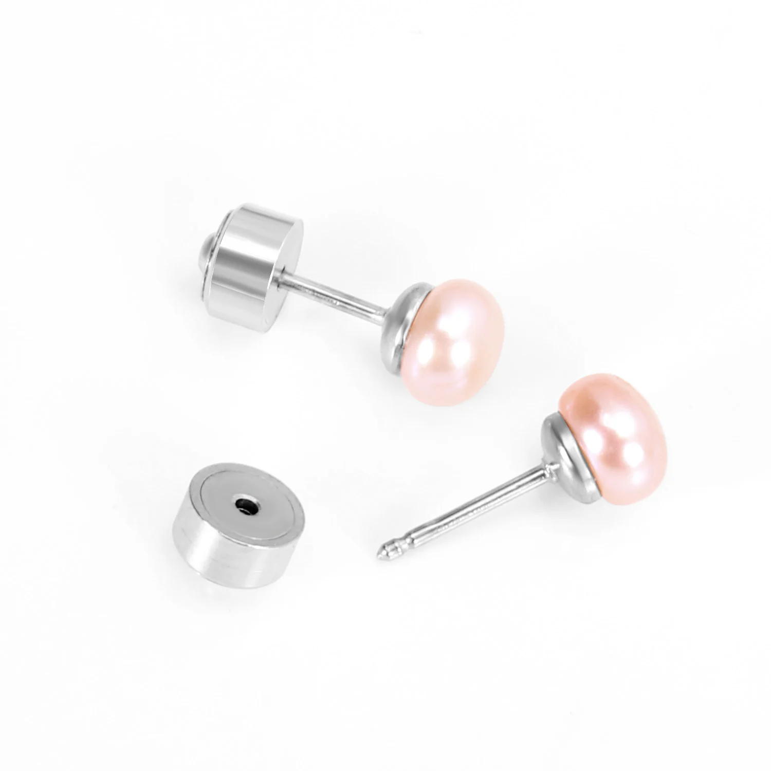 LUXUSTEEL Round Imitation Pearl Stud Earring Fashion Jewelry Brinco Stainless Steel Pendientes Earring Women Men Wholesale Party