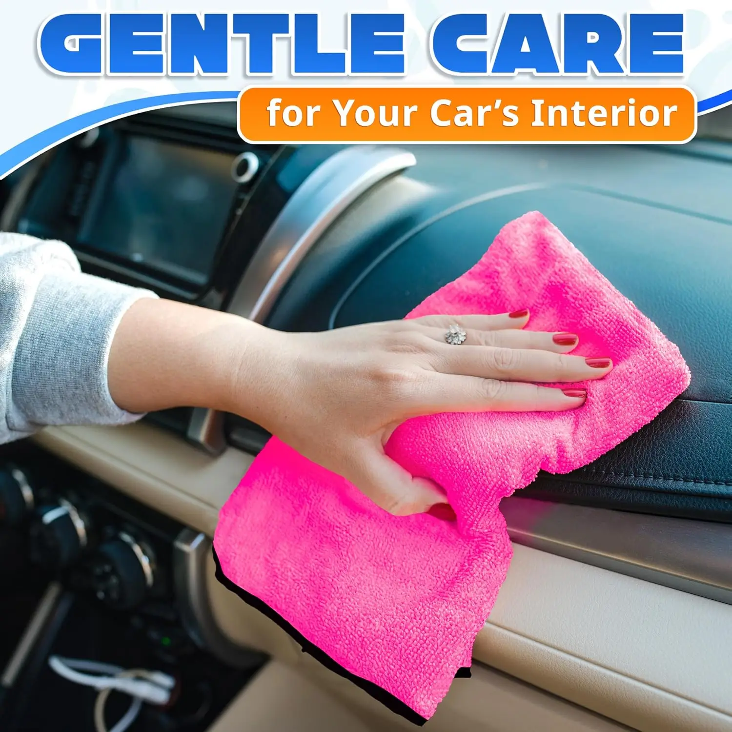 5/10pcs Heavy-Duty Microfiber Cleaning Cloths Fabric Towels,For Car Detailing,Windows,Glass,Kitchen & Household Use,Cloth