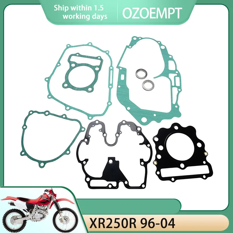 OZOEMPT Engine Cylinder Crankcase Repair Gasket Apply to XR250R 1996-2004