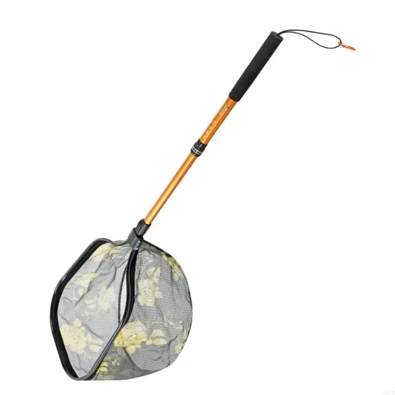   Attract Fishing Gear Landing Net Highlighting Extendable Handle For Easy Use