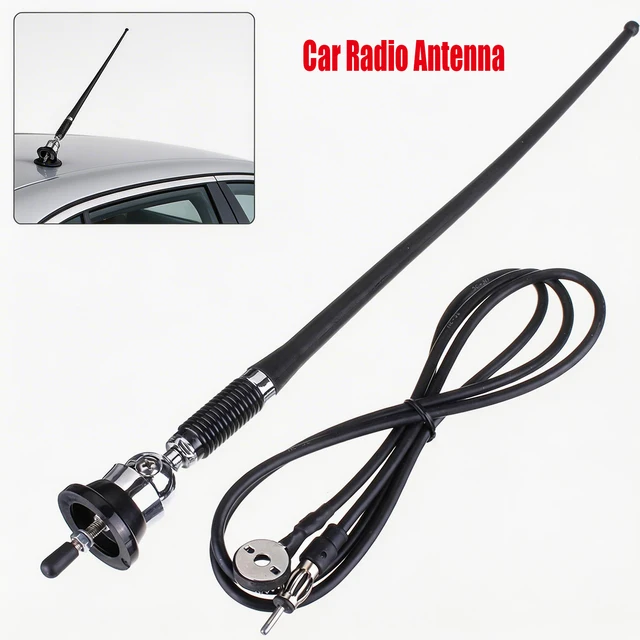 Antena radiowa na dach samochodu 17-calowa antena radiowa samochodowa AM-FM Gumowa antena 51-calowy elastyczny kabel do montażu na dachu Antena sygnałowa do pojazdu samochodowego