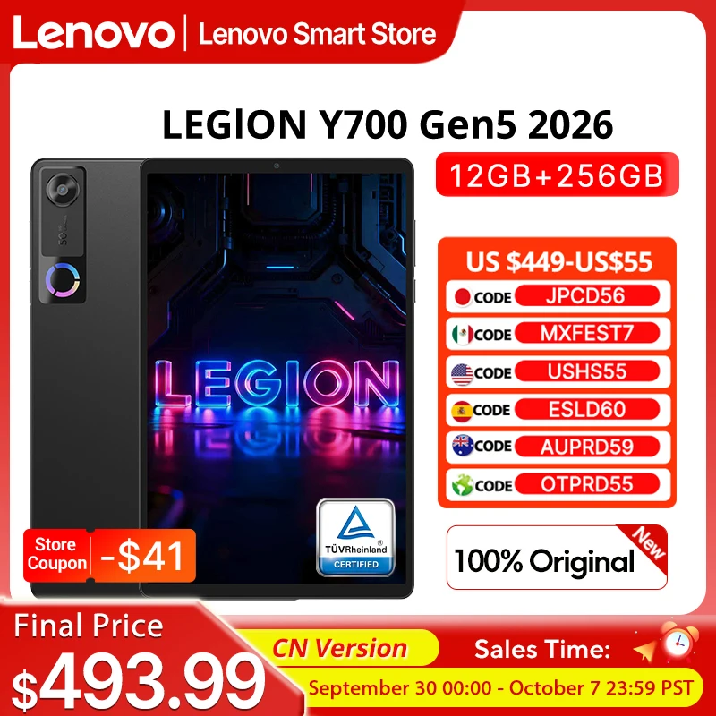 Original Lenovo Legion Y700 5th Gaming Tablet CN Version Snapdragon 8 Elite Gen5 8.8‘’ 3K 165Hz Display 9000mAh Android Pad PC