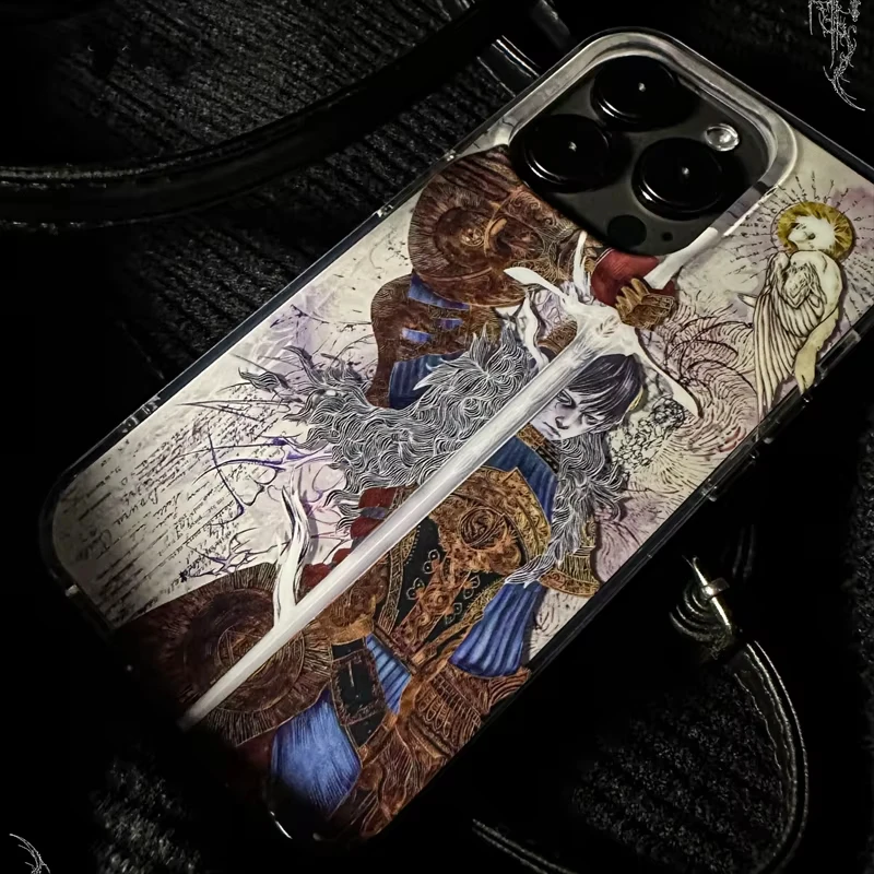 Retro Angel Cross European Knight Phone Case For iPhone 17 Air 16 ProMax 15 14 Plus 13 12 11 Pro Shockproof Silicone Back Cover view 3