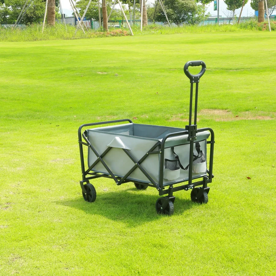 عربة شاطئ قابلة للطي ذات سعة كبيرة شديدة التحمل في الهواء الطلق عربة قابلة للطي للتخييم والتسوق معدات التخييم المحمولة القابلة للطي #6