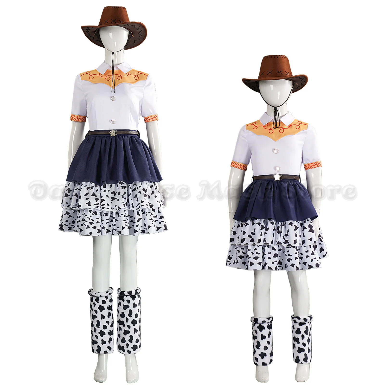 Woody Jessie Cosplay-Kostüm für Kinder und Erwachsene, Jessie Polka Dot Kleid, Cowboy-Uniform, Halloween, Karneval, Verkleidung, Party-Anzug