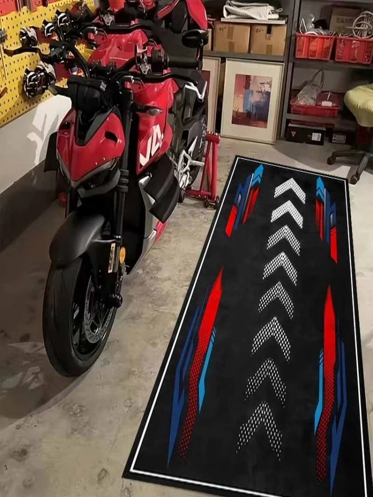 Mata motocyklowa VIKAMA do garażu, warsztatu, mata do napraw, zmywalna, antypoślizgowa, dywan do sypialni, mata ekspozycyjna na motocykl, dekoracja domu — 2