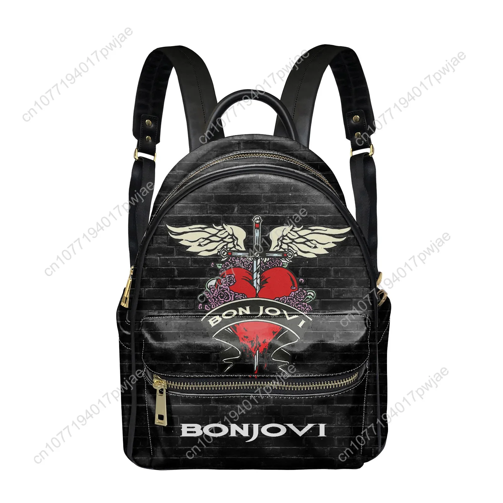 B-Bon Backpack J-Jovi rock band Womens Mens Personalized Double Shoulder Bag Business Travel Bookbag Rucksack Gift Daypack