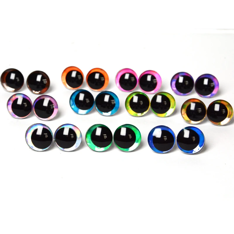 20 Stück 16 mm, 18 mm, 20 mm, 25 mm, 30 mm, Cartoon-3D-Glitzer-Spielzeugpuppe, Pupillenaugen mit Unterlegscheibe – Farbgrößenoption – Detail 1