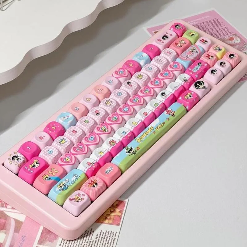 Rosa benutzerdefinierte Tastenkappen Actionfigur hoch restauriertes mechanisches Tastaturzubehör Desktop-Dekoration für Anime-Fans