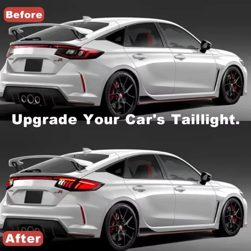 DK Motion LED-Rückleuchten, Typ R, FL1, FL2, FL4, FL5, Civic-Rücklicht der 11. Generation, für Civic 2022–2025 Civic Schrägheck