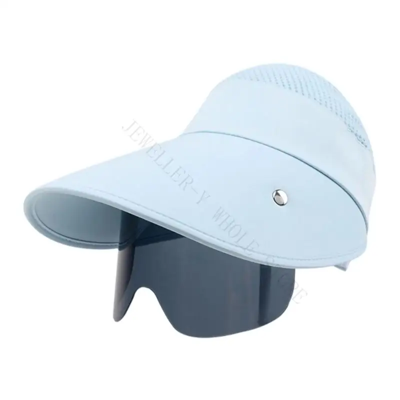 R7UF Open Top Summer Hat Baseball Cap with Face Shade Panel for Garden Strolls