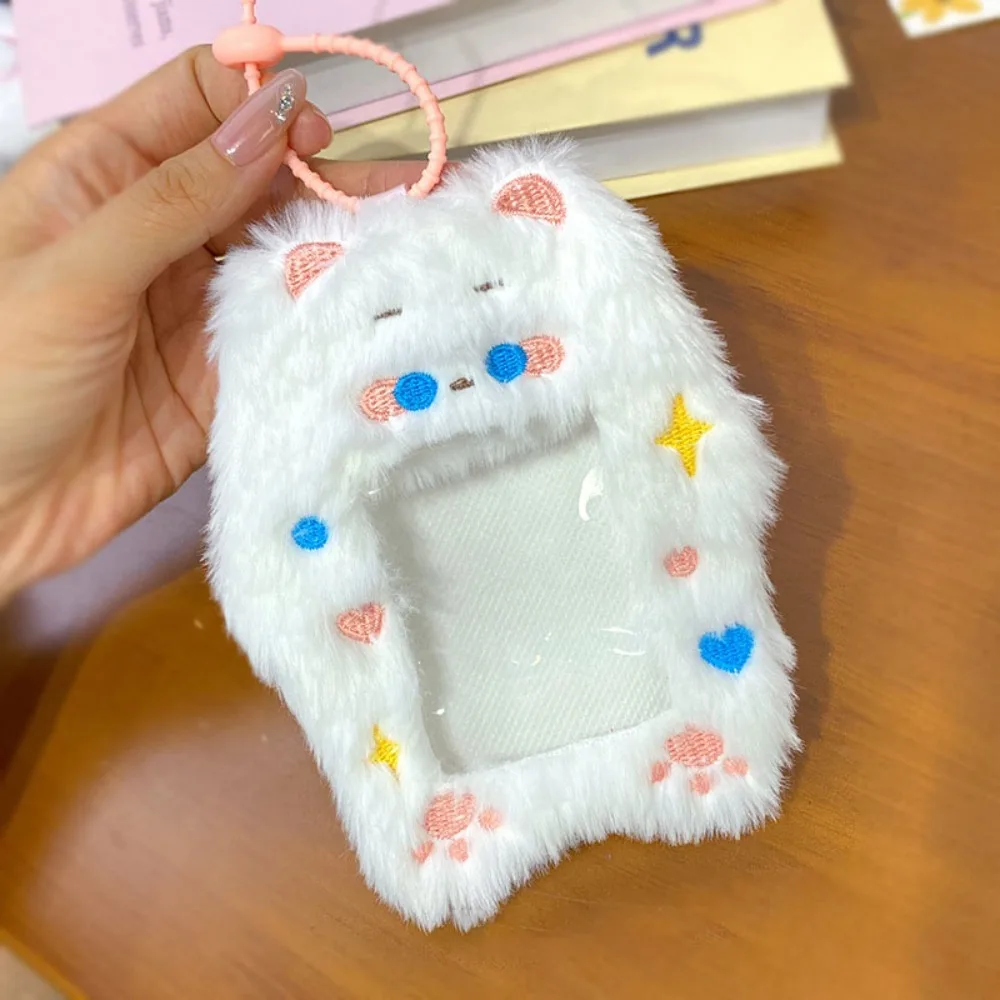 

Animal Plush Photocard Case Bear Multiple style Fox Photocard Case Idol Photo Display Cartoon Plush Idol Photos Protective Cover