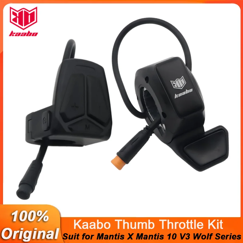 Original Switch Button with New Thumb Throttle Kit for Kaabo Mantis X/Mantis 10 V3 Wolf Series Electric Scooter Throttle Switch