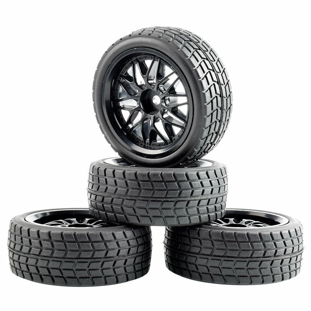 RC Rim05-8005 Radial Tires Compound & Wheel 4Pcs For HSP HPI 1/10 1:10 Racing Car