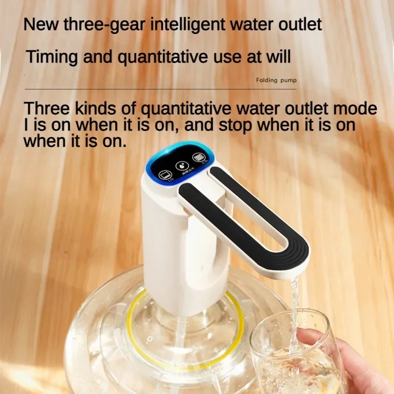 Water Dispensers Foldable Water Bottle Pump Automatic Dispenser Pump Button Control Portable Electric Water Dispenser for Home